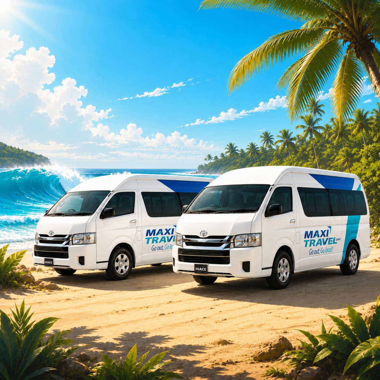 Two vans group transfer
